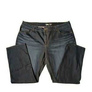 Riders Lee Jeans STRETCH women's 43X31 Blue Denim Mid Rise Straight Leg #553C